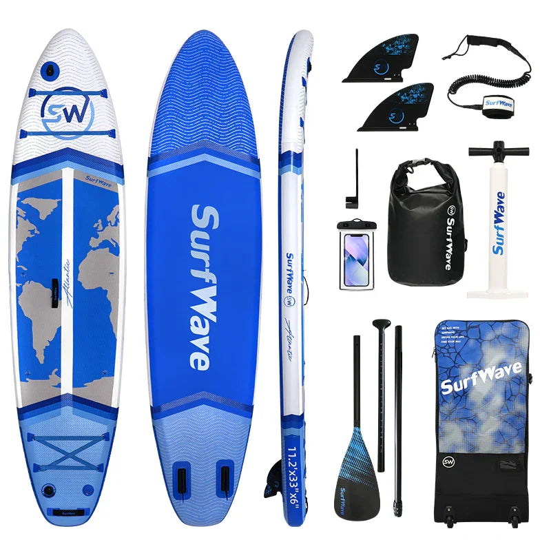 Tabla de paddle surf inflable de 3,35 m x 10,35 m x 1,83 m con accesorios