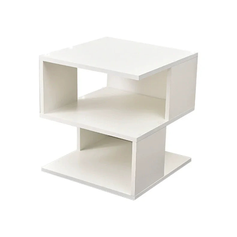 White 2-layer simple household bookshelf