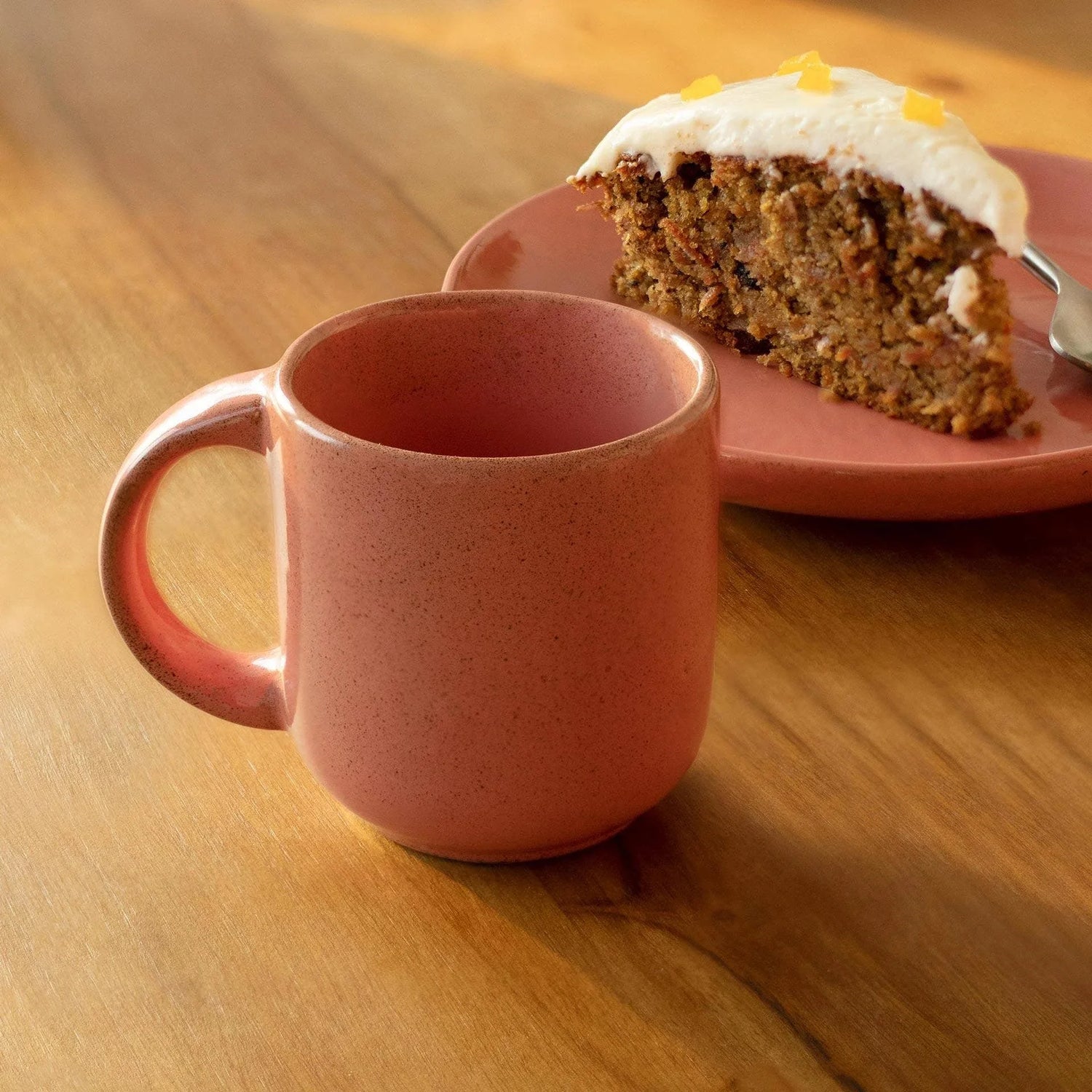 8.5 OZ Ceramic Peach Coffee Mug