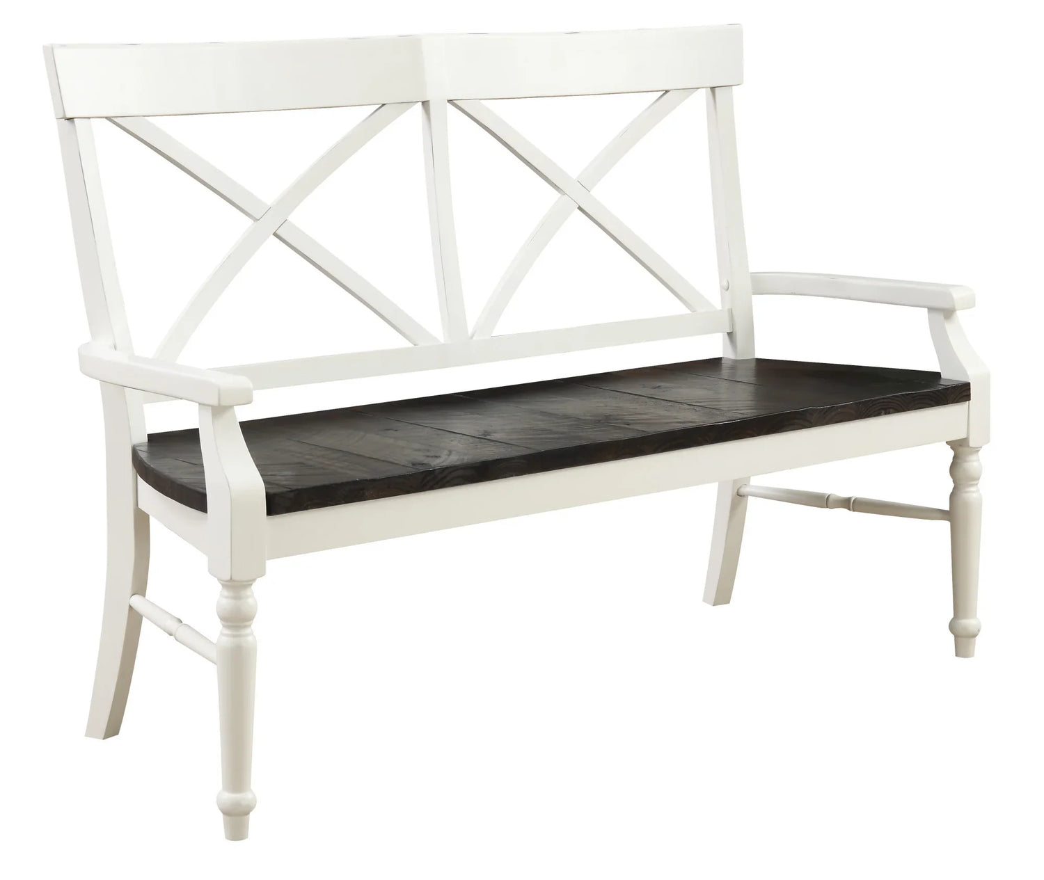 Wallace & Bay Mountina Brown And White Bench