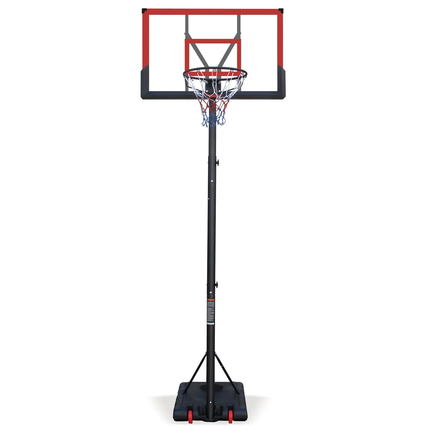 Use for Outdoor Height Adjustable 5.7 to 10ft Basketball Hoop 44 Inch Backboard Portable Basketball Goal System with Stable Base and Wheels