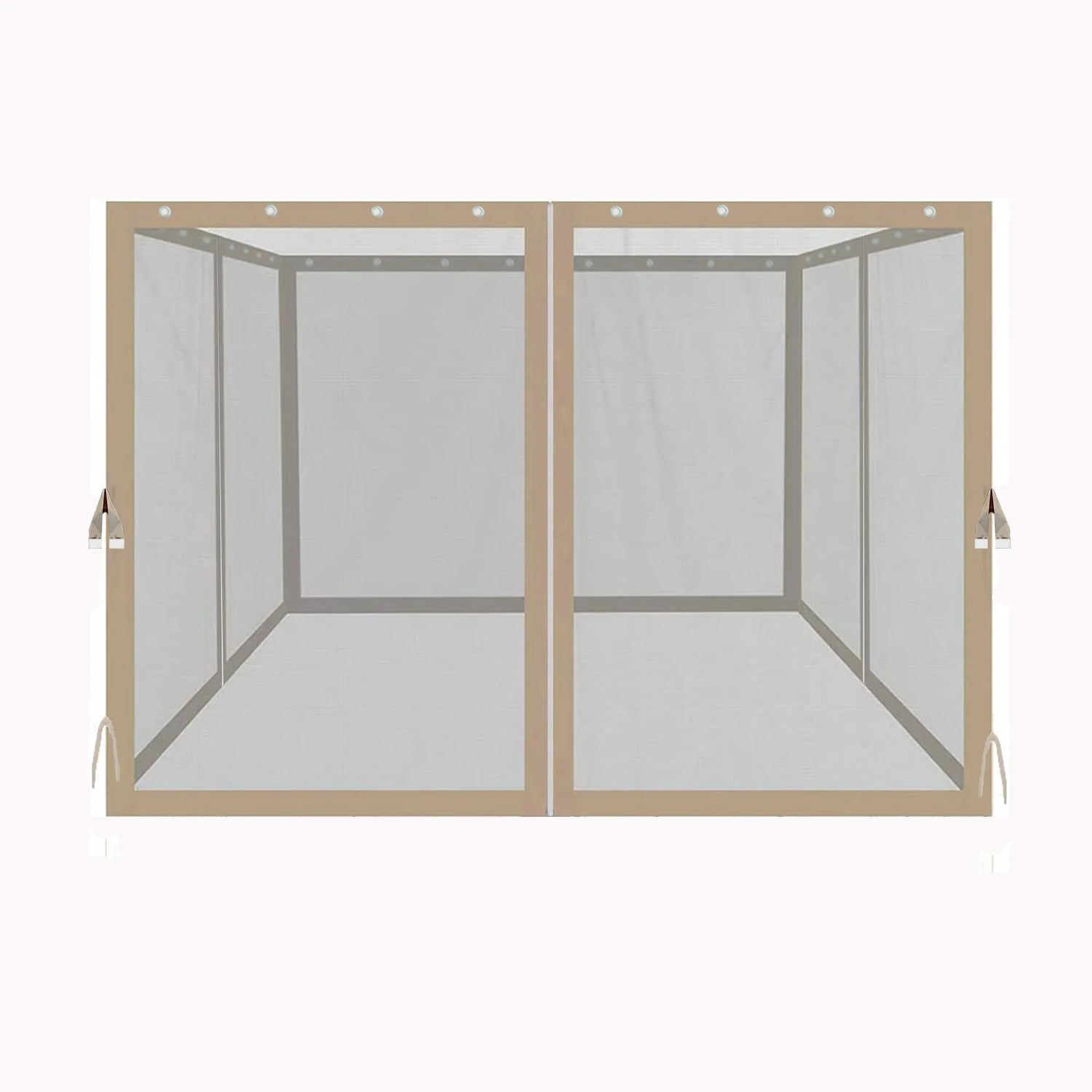 10x10 Ft Gazebo Replacement Mosquito Netting with Zippers, 4-Side Mesh Walls for Patio Gazebos