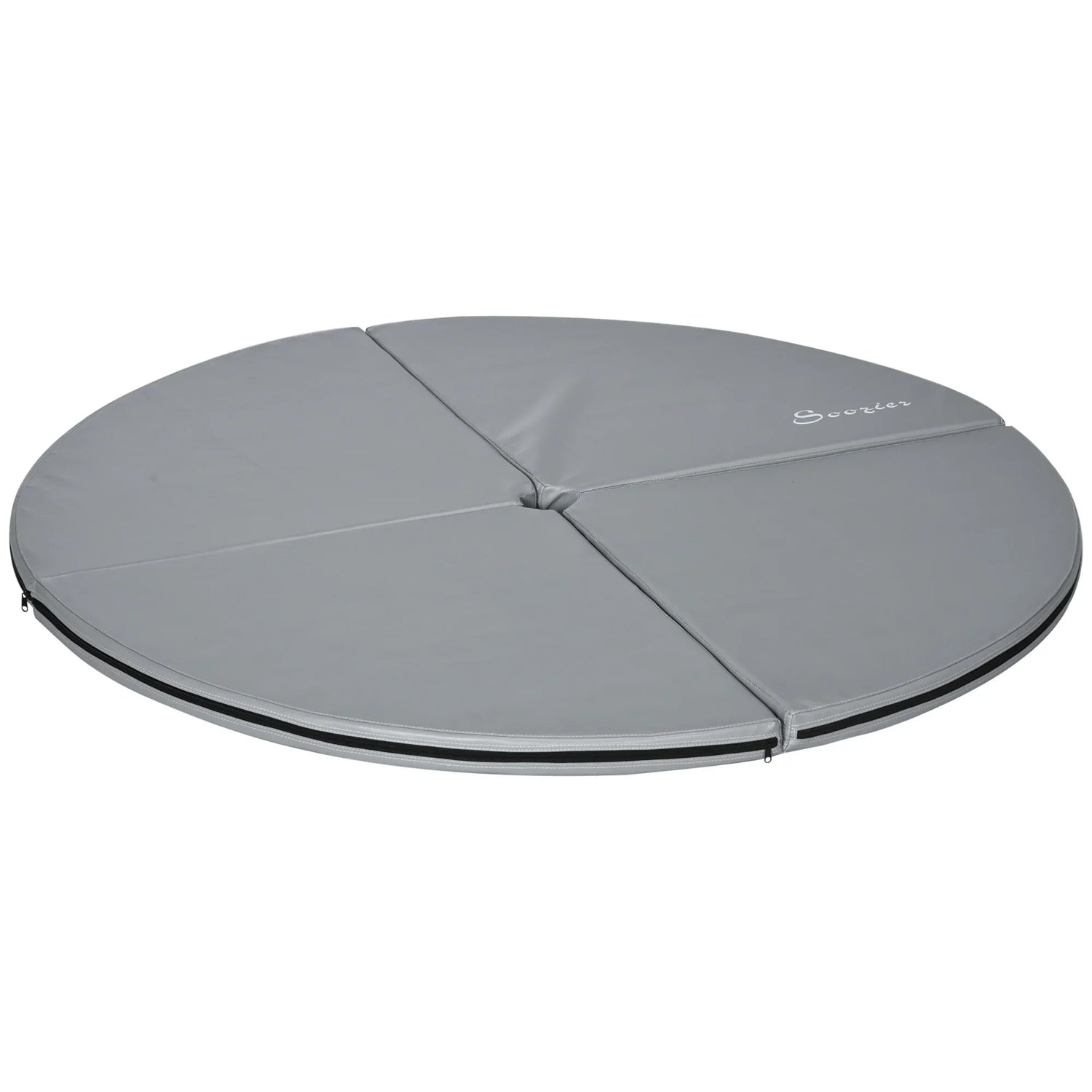 Soozier Pole Dance Mat, 2'T x 5'W Folding Pole Dance Mat for Home, Lightweight and Foldable, Grey