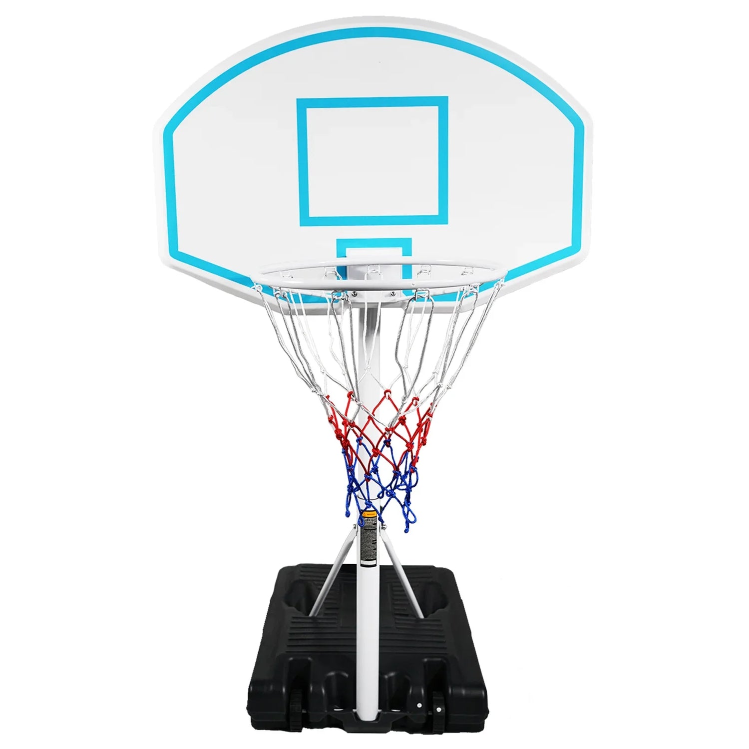 Poolside Basketball Hoop Portable Swimming Pool Basketball System Height Adjustable 3.1ft-4.7ft with 36' Backboard for Indoor Outdoor Use Blue