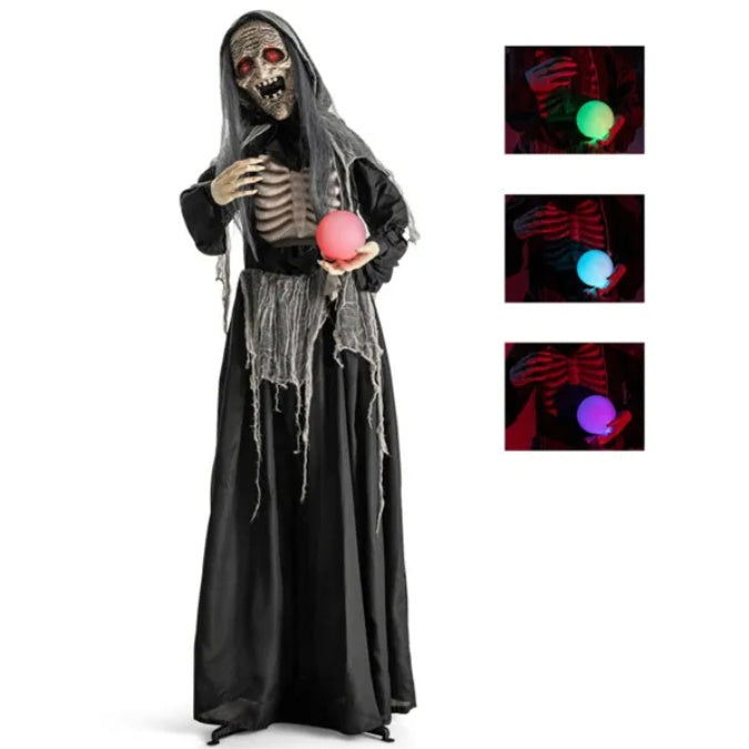 6 Feet Of Halloween Decorations For Witches With Orbs